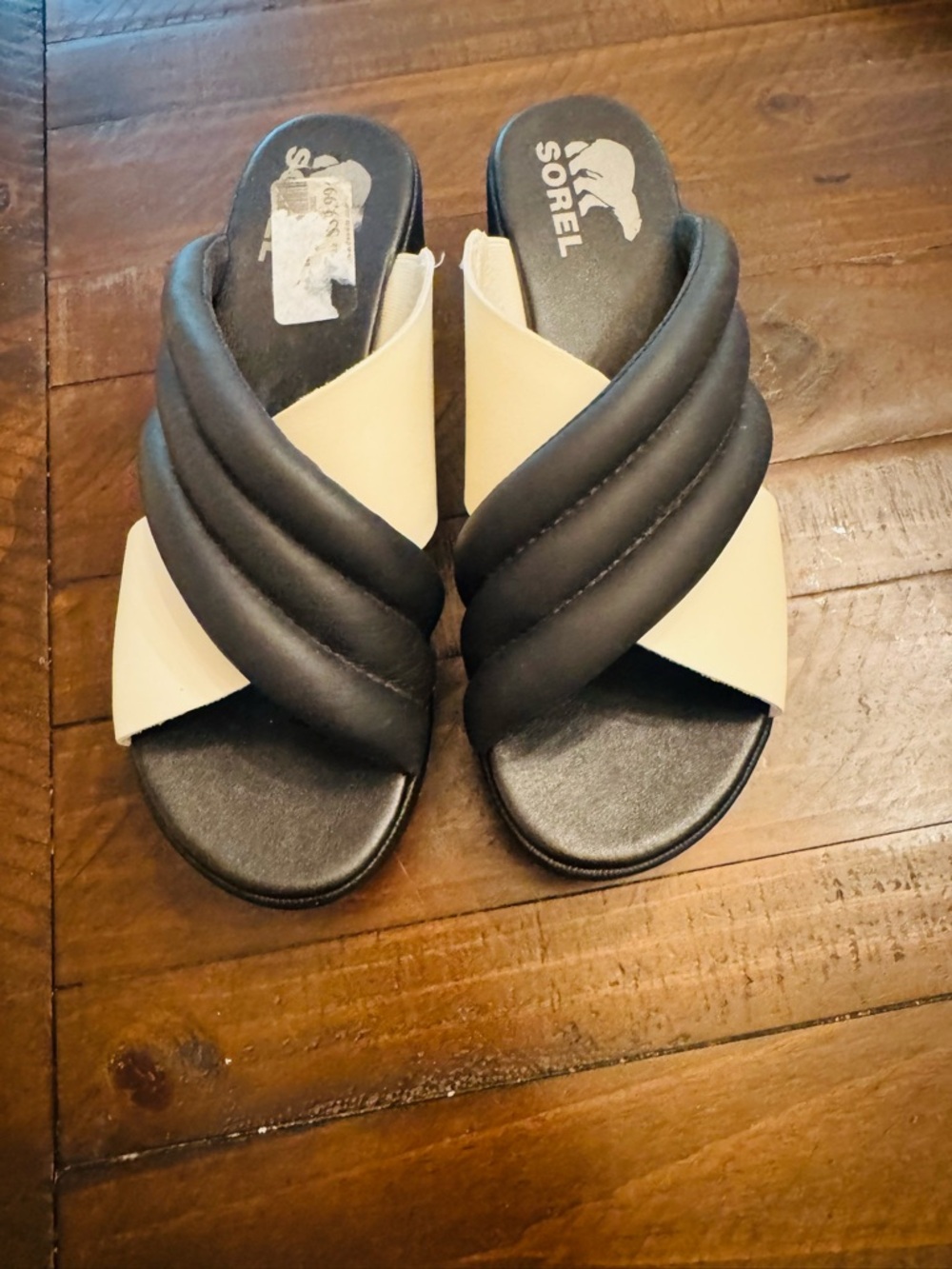 Sorel Womens Cameron Puff Flatform Slide Sandal Sea Salt Sz 7 - Picture 9 of 10